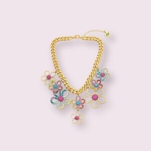 Betsey Johnson Flower Statement Necklace